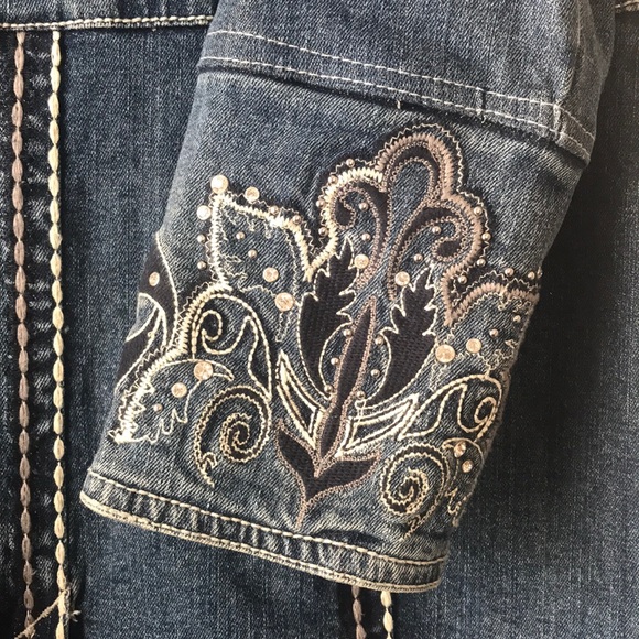 Zenim Denim Blue Top Coat Jacket - Picture 4 of 6